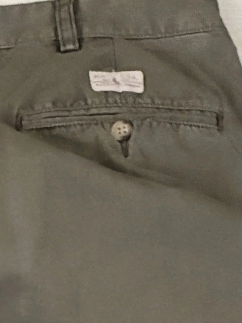 Vintage Polo Ralph Lauren Andrew Pant Pleated Chinos 35x34 Muted Green Cuffed
